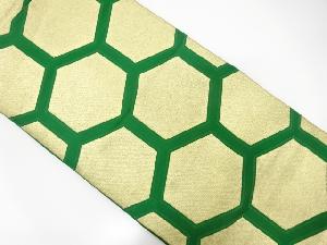 アンティーク　亀甲模様織出し袋帯（材料）